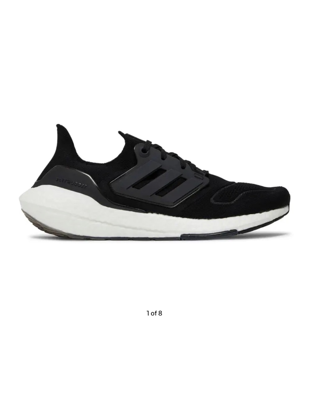 adidas Black and White UltraBoost Running Sneaker